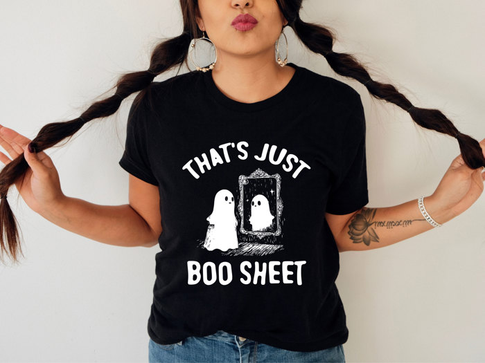 That's Just Boo Sheet - Halloween Ghost Soft Unisex Graphic Sweatshirt Print