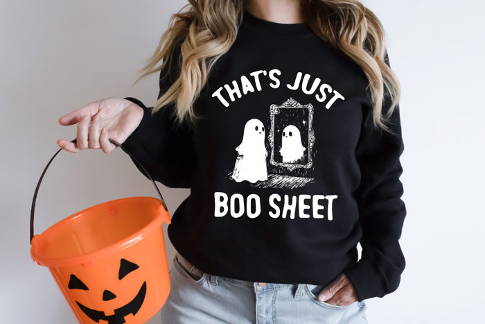 That's Just Boo Sheet - Halloween Ghost Soft Unisex Graphic Sweatshirt Print