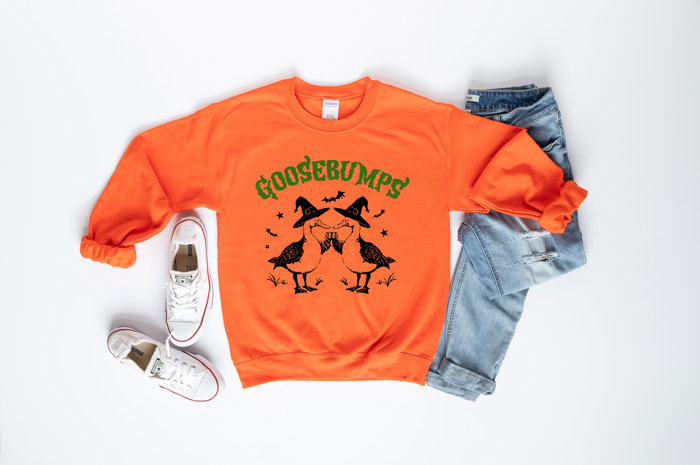 GOOSEBUMPS | Quirky Witches Unite: A Spooky Celebration Soft Unisex Graphic Sweatshirt Print