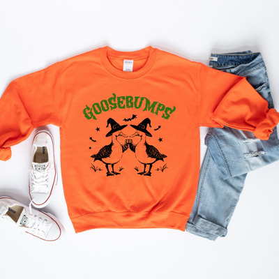 GOOSEBUMPS | Quirky Witches Unite: A Spooky Celebration Soft Unisex Graphic Sweatshirt Print