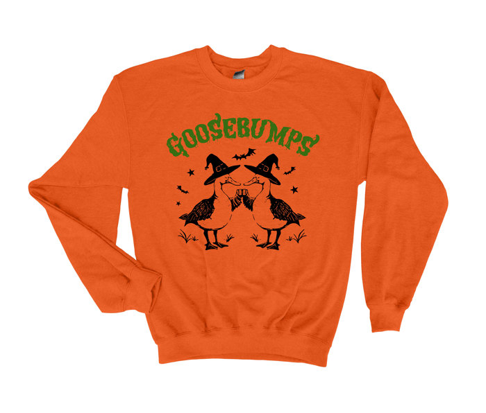 GOOSEBUMPS | Quirky Witches Unite: A Spooky Celebration Soft Unisex Graphic Sweatshirt Print
