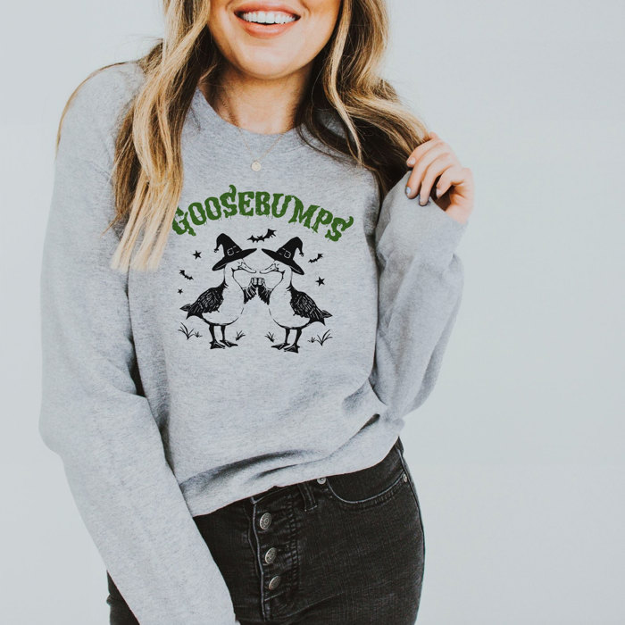 GOOSEBUMPS | Quirky Witches Unite: A Spooky Celebration Soft Unisex Graphic Sweatshirt Print