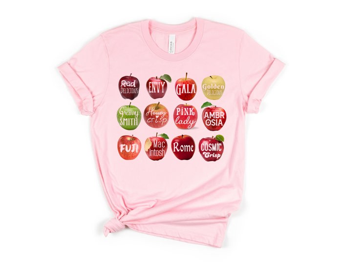 I Love Apples Soft Unisex Graphic Tee T-shirt