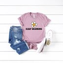  Keep Growing Smiling Flower Soft Cozy Longer Length Unisex Graphic Tee T-shirt