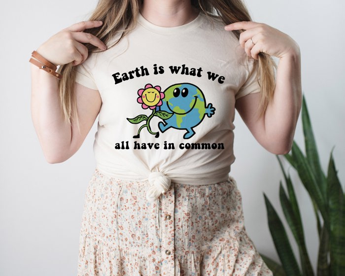 Earth is what we all have in common Soft Unisex Graphic Tee T-shirt