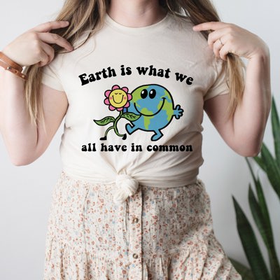 Earth is what we all have in common Soft Unisex Graphic Tee T-shirt