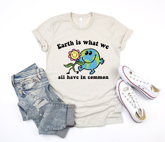 Earth is what we all have in common Soft Unisex Graphic Tee T-shirt