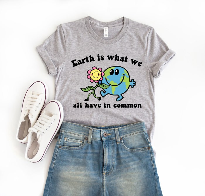 Earth is what we all have in common Soft Unisex Graphic Tee T-shirt