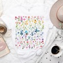  Earth Laughs in Flowers Cheerful Floral Soft Unisex Graphic Tee T-shirt