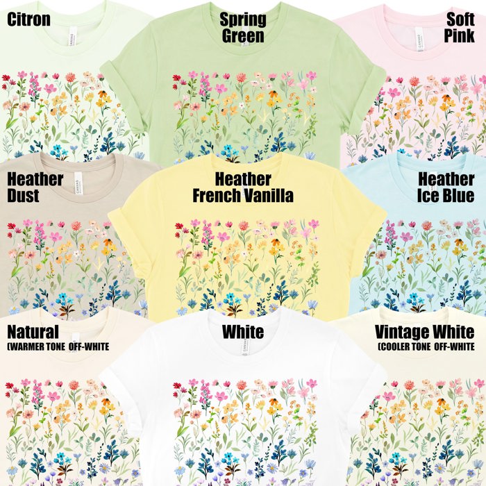 Earth Laughs in Flowers Cheerful Floral Soft Unisex Graphic Tee T-shirt