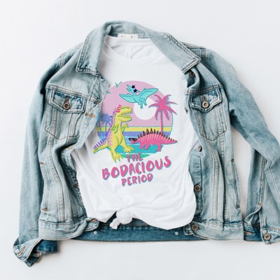 The Bodacious Period Funny Cute Vintage Retro 80's Dinosaur Soft Unisex Graphic Tee T-shirt