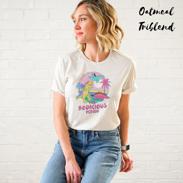 The Bodacious Period Funny Cute Vintage Retro 80's Dinosaur Soft Unisex Graphic Tee T-shirt