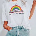  Take A Look It's In A Book, Reading, School Book Parody Soft Unisex Graphic Tee T-shirt