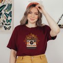  Focus On The Good Camera Photography Vintage Flowers 1970's Style Retro Soft Unisex Graphic Tee T-shirt