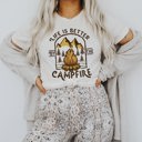  Life is Better by the Campfire Happy Camper Soft Unisex Graphic Tee T-shirt