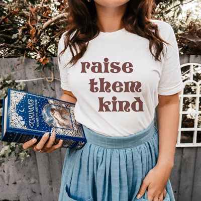 Raise Them Kind Retro Vintage saying Soft Unisex Graphic Tee T-shirt