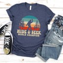  Hide and Seek Champ Big Foot Sasquatch Soft Unisex Graphic Tee T-shirt