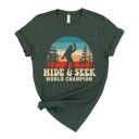  Hide and Seek Champ Big Foot Sasquatch Soft Unisex Graphic Tee T-shirt