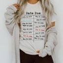  Date Due Library Checkout Overdue Teacher Read Reading Love Little Retro Vintage Nostalgia Soft Unisex Graphic Tee T-shirt