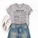  Date Due Library Checkout Overdue Teacher Read Reading Love Little Retro Vintage Nostalgia Soft Unisex Graphic Tee T-shirt