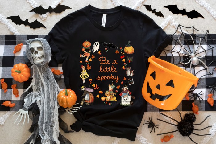 Be a Little Spooky Happly Halloween Vintage Unisex Heavyweight Comfort Tee