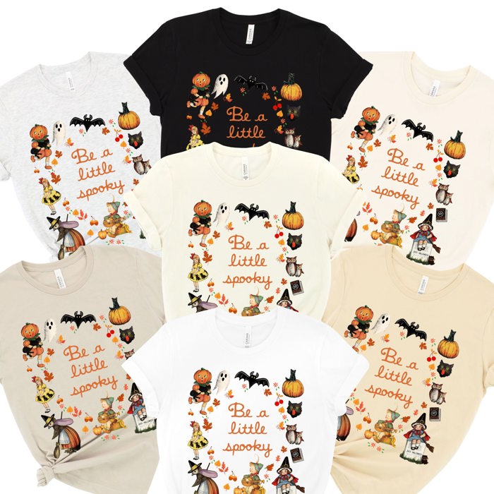 Be a Little Spooky Happly Halloween Vintage Unisex Heavyweight Comfort Tee