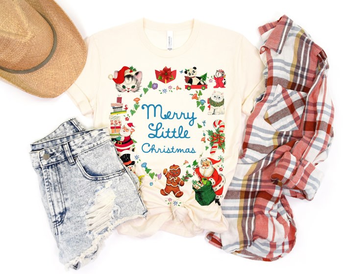 Golden Merry Little Christmas Little Things Holidays Vintage Unisex Heavyweight Comfort Tee
