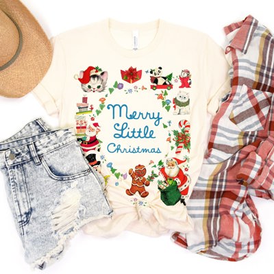 Golden Merry Little Christmas Little Things Holidays Vintage Unisex Heavyweight Comfort Tee