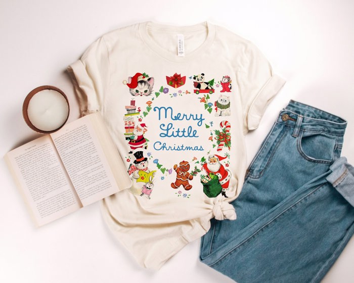 Golden Merry Little Christmas Little Things Holidays Vintage Unisex Heavyweight Comfort Tee