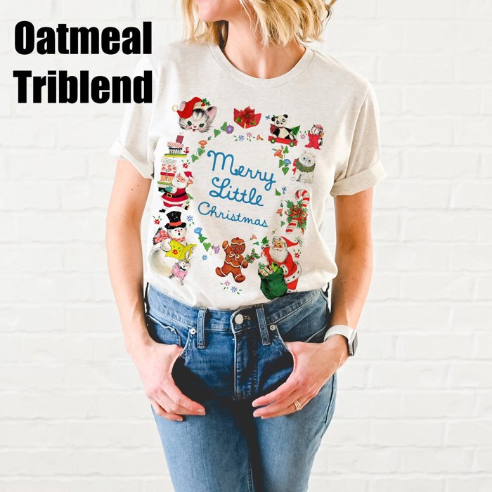Golden Merry Little Christmas Little Things Holidays Vintage Unisex Heavyweight Comfort Tee