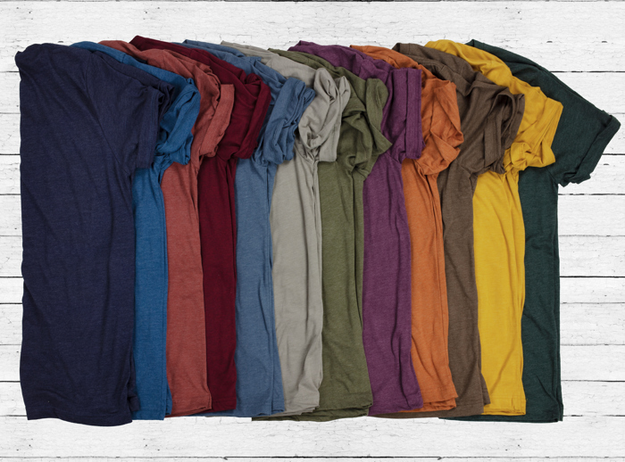 80+ Colors - Ultra Soft Longer Length Bella Canvas T-Shirt | Poly-Cotton Heathered Colors Jersey Tee