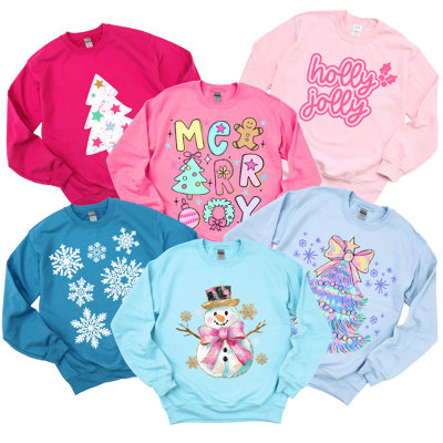 Colorful Christmas Winter Sweatshirts - Comfy and Perfect for Christmas