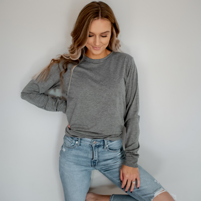 30+ Colors - Ultra Soft T-Shirt Fabric Long Sleeve (Crewneck) | Poly-Cotton Heathered Colors Jersey (Unisex) Bella Canvas