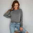  30+ Colors - Ultra Soft T-Shirt Fabric Long Sleeve (Crewneck) | Poly-Cotton Heathered Colors Jersey (Unisex) Bella Canvas