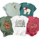  Cutsie Christmas Cheer T-Shirts - Soft Washed 100% Cotton Goodness That Feels Amazing!