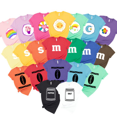 Over 100 Colors - New Designs! Easy T-shirt Halloween Costume Tees for Teachers, Teams, Parents, Medical Staff Members & Groups