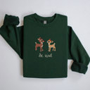  Adorable Be Kind Reindeer Rudolph Christmas Sweatshirt