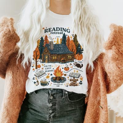 Cozy Reading Retreat Fall Fully Booked Weekend - Butter Soft Bella Canvas Tee