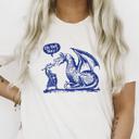 Oh Hell Nay! - Knight vs. Dragon Adventure Tee Soft Cozy Longer Length Unisex Graphic Tee T-shirt