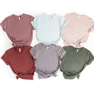 80+ Colors - Ultra Soft T-Shirt (Crewneck) | 100% Cotton Solid Colors Jersey Tee (Unisex) | Bella Canvas