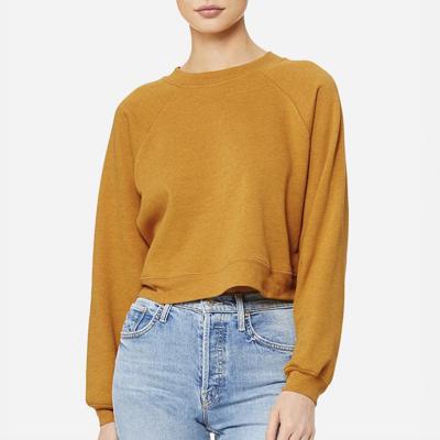 7 Colors - Butter Soft Bella Canvas Women's Crop Raglan Fleece Crewneck Sweatshirt