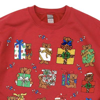 Vintage Gift Teddies Christmas Teddy Bears - Comfy Drop Shoulder Sweatshirt