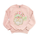  Preppy Bow Santa Claus For Christmas With Faux Gold Accents - Comfy Drop Shoulder Sweatshirt