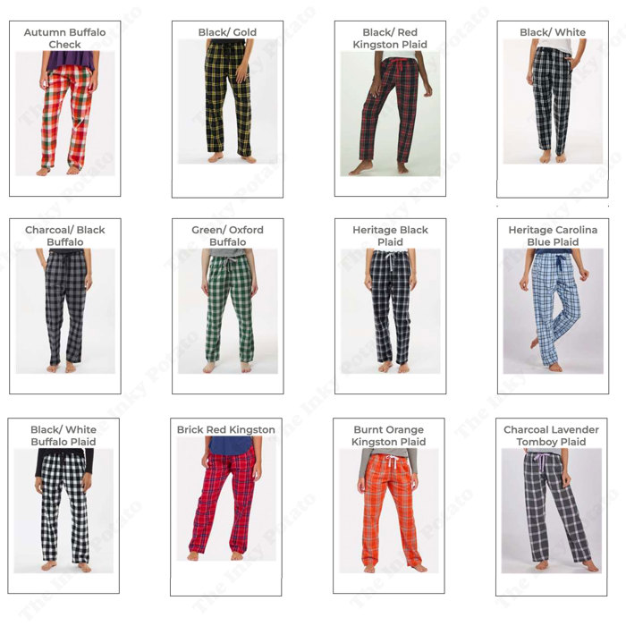 45 Colors - Super Soft and Comfy Flannel Pants (Women's) Soft Haley with Heart Embellishment