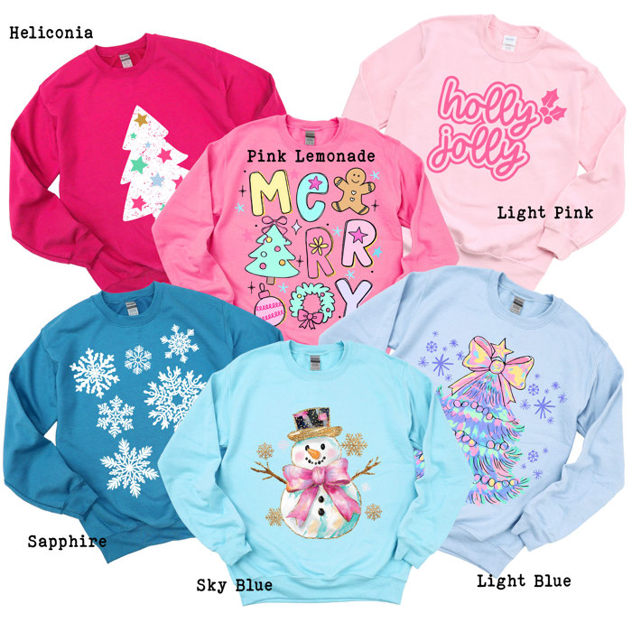 Colorful Christmas Winter Sweatshirts - Comfy and Perfect for Christmas