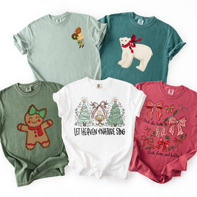 Cutsie Christmas Cheer T-Shirts - Soft Washed 100% Cotton Goodness That Feels Amazing!