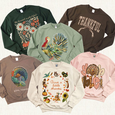 A Vintage Thanksgiving - Stay Warm This Season With A Comfy Thanksgiving Sweatshirt