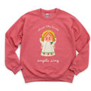  Hark The Herald Angels Sing Simple Vintage Sequins and Sparkles - Sweatshirt (Crewneck)  Poly-Cotton Colors (Unisex)  Gildan, Unisex Softstyle Midweight Cre