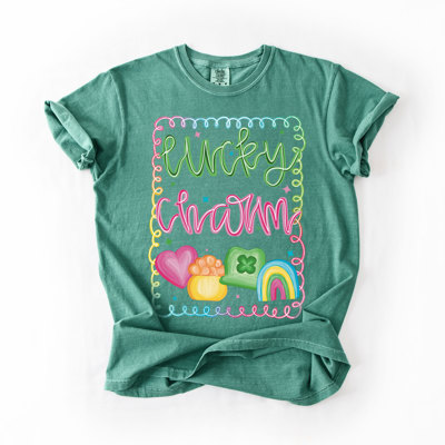 Lucky Charm Cereal St Patricks Day - Soft Wash 100 Percent Cotton Comfort Colors