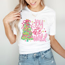  Joy To The World Christmas Tree Colorful - T-Shirt (Crewneck)  100 Cotton Solid Colors Jersey Tee (Unisex)  Bella Canvas, T-Shirt (Crewneck)  Poly-Cotton He